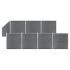 Set de panouri de gard, negru, 1311x(105-186) cm, WPC   GartenMobel Dekor
