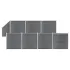 Set panouri gard, 7 pătrate + 1 oblic, gri, 1311x186 cm, WPC GartenMobel Dekor