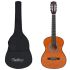 Chitară clasică pentru începători, cu husă, negru, 3/4 36" GartenMobel Dekor