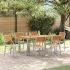 Set de masă pentru grădină 7 pcs Gri Lemn Solid de Acacia GartenMobel Dekor