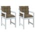 Perne scaun cu spătar mic 2 buc. melanj taupe 100x50x4cm textil GartenMobel Dekor
