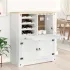 Cabinet pentru vin Alb 97 x 45 x 114 cm Lemn de pin masiv GartenMobel Dekor