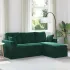 Canapea Verde închis 198 x 134 x 80 cm Catifea GartenMobel Dekor