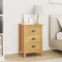 Dulap de noapte cu sertar Alb și maro cu miere 46 x 35 x 65 cm GartenMobel Dekor