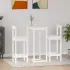 Set mobilier de bar, 3 piese, alb, lemn masiv de pin GartenMobel Dekor