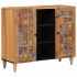 Bufet cu raft castan 90 x 33,5 x 75 cm Lemn de mango solid GartenMobel Dekor