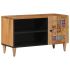 Cabinet TV cu ușă castan 80 x 31,5 x 46 cm Lemn de mango solid GartenMobel Dekor
