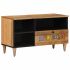 Cabinet TV cu raft castan 80 x 33,5 x 46 cm Lemn de mango solid GartenMobel Dekor