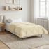 Duvet de iarnă Crem 155 x 220 cm Microfibră și fleece Teddy GartenMobel Dekor