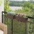 Balustradă 2 pcs Negru 50 x 17 x 17 cm Metal GartenMobel Dekor