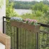 Balustradă 2 pcs Negru 50 x 17 x 17 cm Metal GartenMobel Dekor