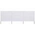 Paravan anti-vânt cu 5 panouri, alb nisipiu, 600x80 cm, textil GartenMobel Dekor