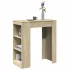 Masă de bar cu rafturi gri beton 95x47x103,5 cm lemn prelucrat GartenMobel Dekor