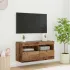 Comodă TV de perete cu LED, 2 buc, gri sonoma, 80x30x40 cm GartenMobel Dekor