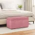 Taburet Roz 61 x 41 x 40 cm Catifea și lemn stratificat GartenMobel Dekor