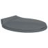 Capac WC cu închidere silențioasă, gri, oval GartenMobel Dekor