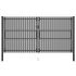 Poartă de gard de grădină, oțel, 400x75 cm, antracit GartenMobel Dekor