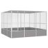 Colivie pentru păsări gri 302,5x324,5x211,5 cm oțel galvanizat GartenMobel Dekor