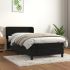 Pat box spring cu saltea, negru, 160x200 cm, catifea GartenMobel Dekor