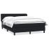 Pat box spring cu saltea, negru, 160x200 cm, catifea GartenMobel Dekor
