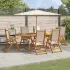 Set mobilier de grădină, 7 piese, lemn masiv acacia/textilenă GartenMobel Dekor