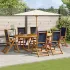 Set mobilier de grădină, 7 piese, lemn masiv acacia/textilenă GartenMobel Dekor