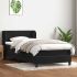 Pat box spring cu saltea, negru, 180x200 cm, catifea GartenMobel Dekor