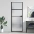 Ușă de interior negru 76x201,5 cm sticlă securiz./aluminiu slim GartenMobel Dekor