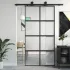 Ușă glisantă, negru, 102,5x205 cm, sticlă securizată/aluminiu GartenMobel Dekor