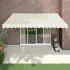 Copertină retractabilă automată, crem, 5x3 m GartenMobel Dekor