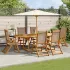 Set mobilier de grădină, 7 piese, lemn masiv acacia/textilenă GartenMobel Dekor
