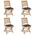 Scaune pliabile de exterior cu perne, 8 buc., lemn masiv acacia GartenMobel Dekor