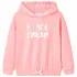 Hanorac cu glugă pentru copii, roz aprins, 116 GartenMobel Dekor