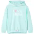 Hanorac cu glugă pentru copii, turcoaz deschis, 128 GartenMobel Dekor