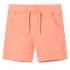Pantaloni scurți pentru copii cu șnur, portocaliu neon, 128 GartenMobel Dekor