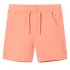 Pantaloni scurți pentru copii cu șnur, portocaliu neon, 128 GartenMobel Dekor