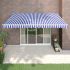 Copertină retractabilă, antracit, 4x3 m, textil și aluminiu GartenMobel Dekor