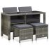 Set mobilier de exterior cu perne, 5 piese, maro, poliratan GartenMobel Dekor