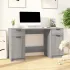 Birou cu dulap lateral, gri sonoma, lemn prelucrat GartenMobel Dekor