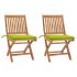 Scaune grădină pliabile cu perne, 4 buc, lemn masiv de tec GartenMobel Dekor