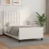 Cadru de pat cu tăblie, gri, 100x200 cm, piele ecologică GartenMobel Dekor