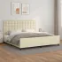 Cadru de pat cu tăblie, crem, 100x200 cm, piele ecologică GartenMobel Dekor