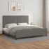 Cadru de pat cu tăblie, gri, 180x200 cm, piele ecologică GartenMobel Dekor