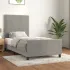 Cadru de de pat fără saltea Gri deschis 120x190 cm catifea GartenMobel Dekor