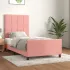 Cadru de pat fără saltea roz 120x190 cm catifea GartenMobel Dekor