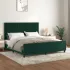 Cadru de pat fără saltea verde închis 120x190 cm catifea GartenMobel Dekor