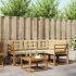 Set de canapele de exterior 5 pcs Gri natural și deschis GartenMobel Dekor