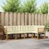 Set de canapele de exterior cu pernă 5 pcs Natural și Crem GartenMobel Dekor
