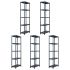 Rafturi de depozitare, 5 buc. negru, 60 x 30 x 138 cm plastic GartenMobel Dekor
