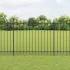 Gard de grădină cu vârf tip suliță din oțel 1070x60 cm negru GartenMobel Dekor